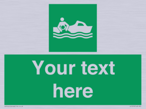 Custom sign safe condition Rescue boat